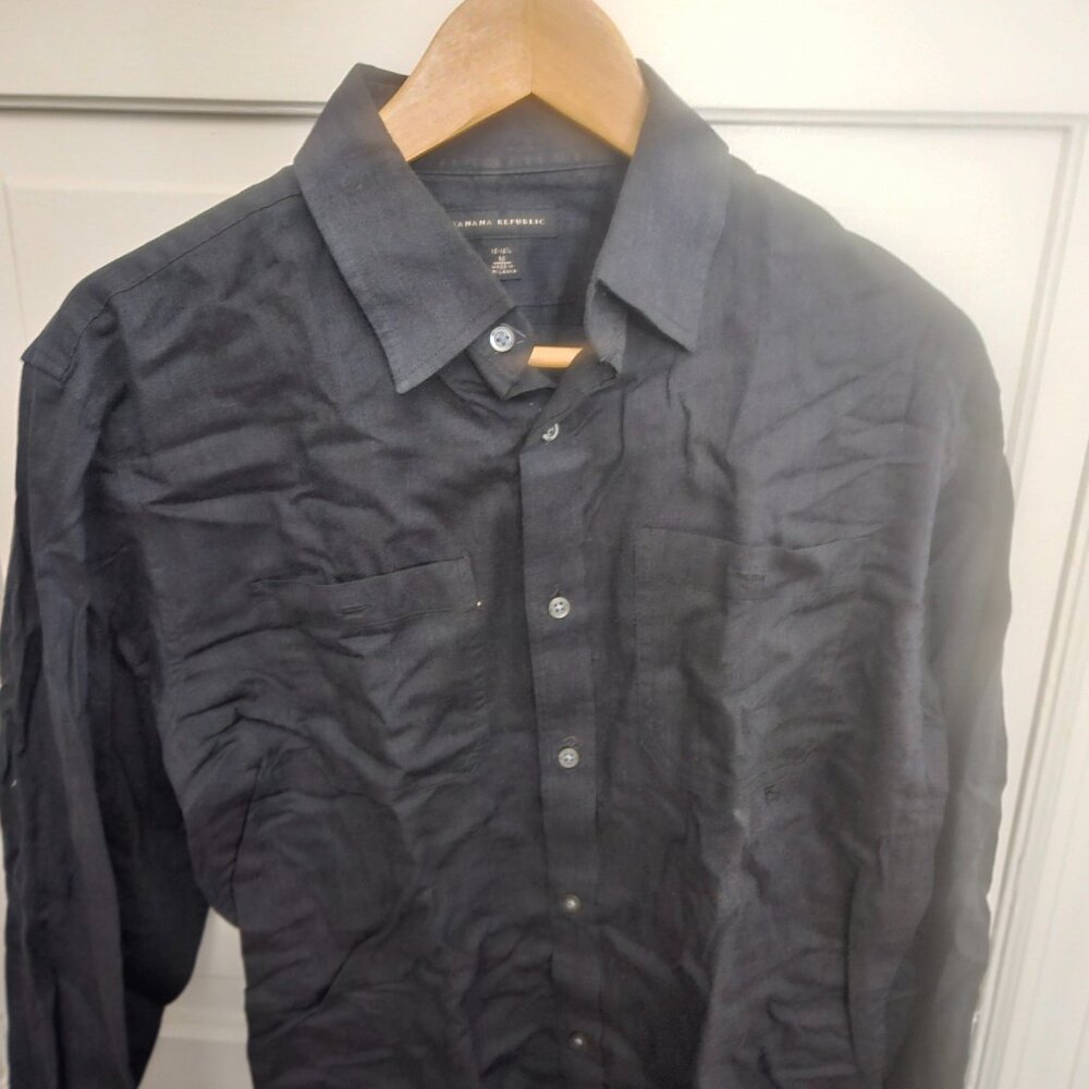 Banana Republic Dark Blue / Navy Oxford Shirt – Medium